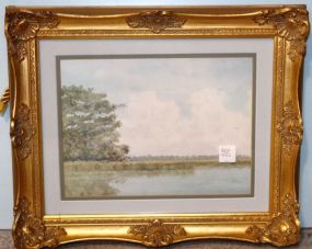 606  Print of Marsh Signed Pam Patterson; 17