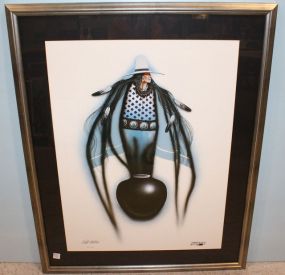 687  Limited Edition Indian Print by Robert Redbird 144/1000; 30