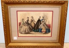 741  Framed Godey Fashion Print 20