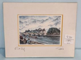 934  Le Pont Neuf Print 7 1/4