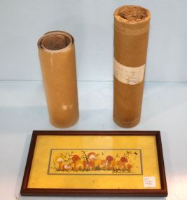 191  Nancy Dixon Watercolor, Five Oriental Paper Panels Watercolor, 11 1/2