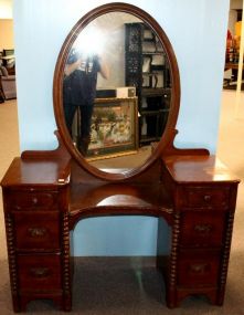 Vintage Walnut Drop Center Princess Dresser