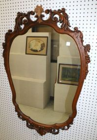 Carved Wood Mirror