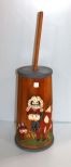 Cow Painted Wood Butter Churn