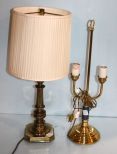 Two Brass Lamps