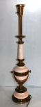 White Metal and Brass Lamp