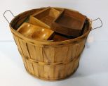 Basket of Small Wood Drawers