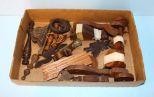 Box of Wood Carvings & Finials