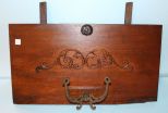 Oak Hanging Hat Rack with Carving