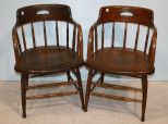 Pair of Oak Tavern Chairs