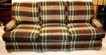 Three Cushion Plaid Sofa