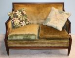 Mahogany Straight Leg Settee