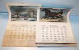 Two Currier and Ives Calendars