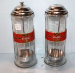 Two Coca Cola Straw Jars