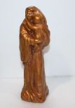 Signed Wolfe Ceramic Figurine of Mother and Child