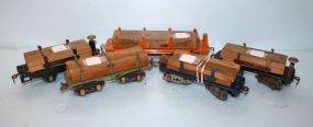Lot of Five American Flyer Flat Cars with Lumber