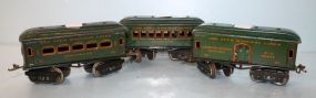 Lot of Three The Ives Railway Lines Passenger Train Cars