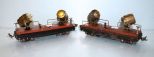 Two Lionel Lines Prewar O Gauge 820 Searchlight Cars