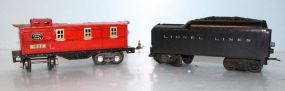 Lionel Lines Tender & Caboose Car