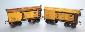 Two Prewar Dorfan Lines O Gauge Box Cars