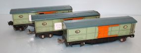 Three Lionel Box Cars