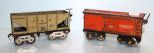 Two Dorfan Lines Pennsylvania Railroad Train Cars (1 Hopper Car & 1 Boxcar)
