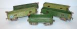 Lot of Five Various Size American Flyer Gondola Cars