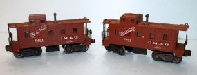 Two Lionel Lines O Gauge Cabooses 