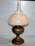 Vintage Oil Lamp with Chimney and Globe