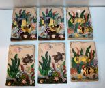 Six Ressin Fish Plaques, Two Metal Sun Plaques & Two Crosses