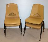 Set of Four Child's School Chairs