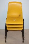 Set of Three Vinyl Child's School Chairs