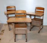Three Child's School Desk