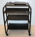Black Desk/Rack on Rollers