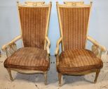 Pair Shabby Chic Arm Chairs