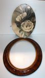 Vintage Faux Grain Frame with Magnolia Print