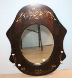 Large Stenciled Mirror with Hooks