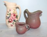 Three Pottery Pitchers
