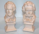 Two Limoge Bisque Figurines of Composers