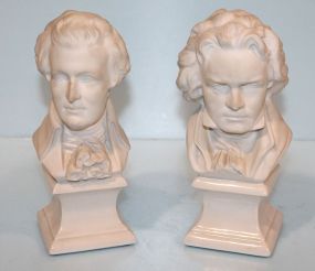 Two Limoge Bisque Figurines of Composers