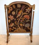 Antique French Style Needlepoint Screen