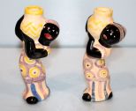 Two Shearwater Figurines of Woman with Jug Both Signed