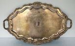 Silverplate Two Handle Oval Tray