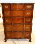Five Drawer Mahogany Chippendale Style Chest of Drawers