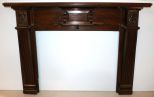 Mahogany Carved Mantle with Shelf