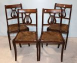 Set of Four Mahogany Lyre Back Side Chairs