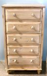 Pickle Painted White Five Drawer Chest