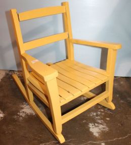 Painted Yellow Child's Rocker