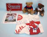 Ole Miss Sweatshirt, Hugh Freeze Picture, Two Ole Miss Teddy Bears & Ole Miss Car Tag