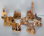Eight David Winter Resin House Figures
